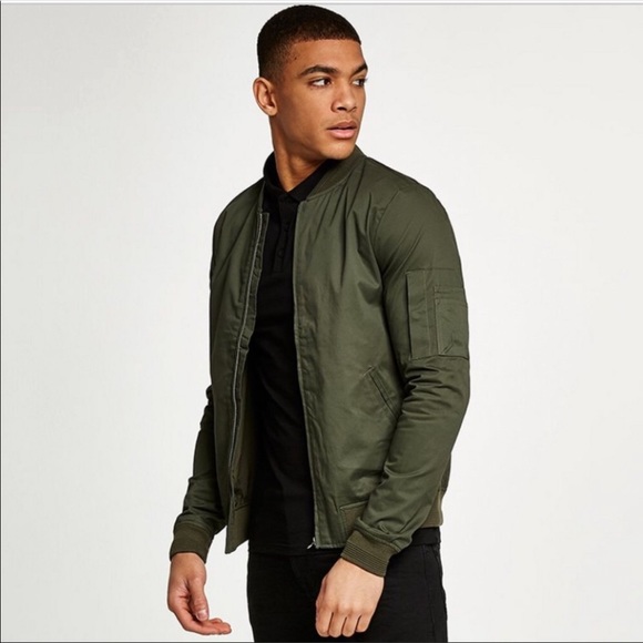 khaki stretch bomber jacket
